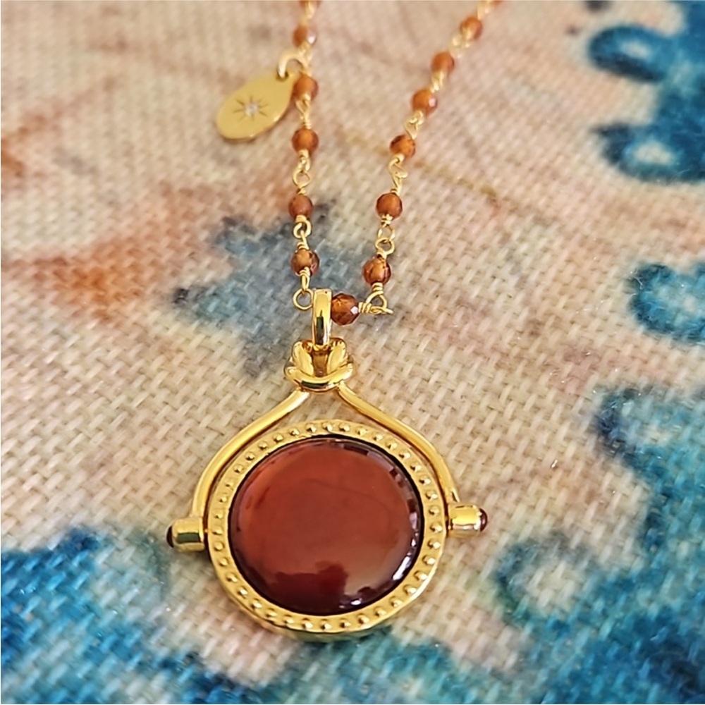 ISO- Spell & The Gypsy Moonscape Pendant Spinner necklace